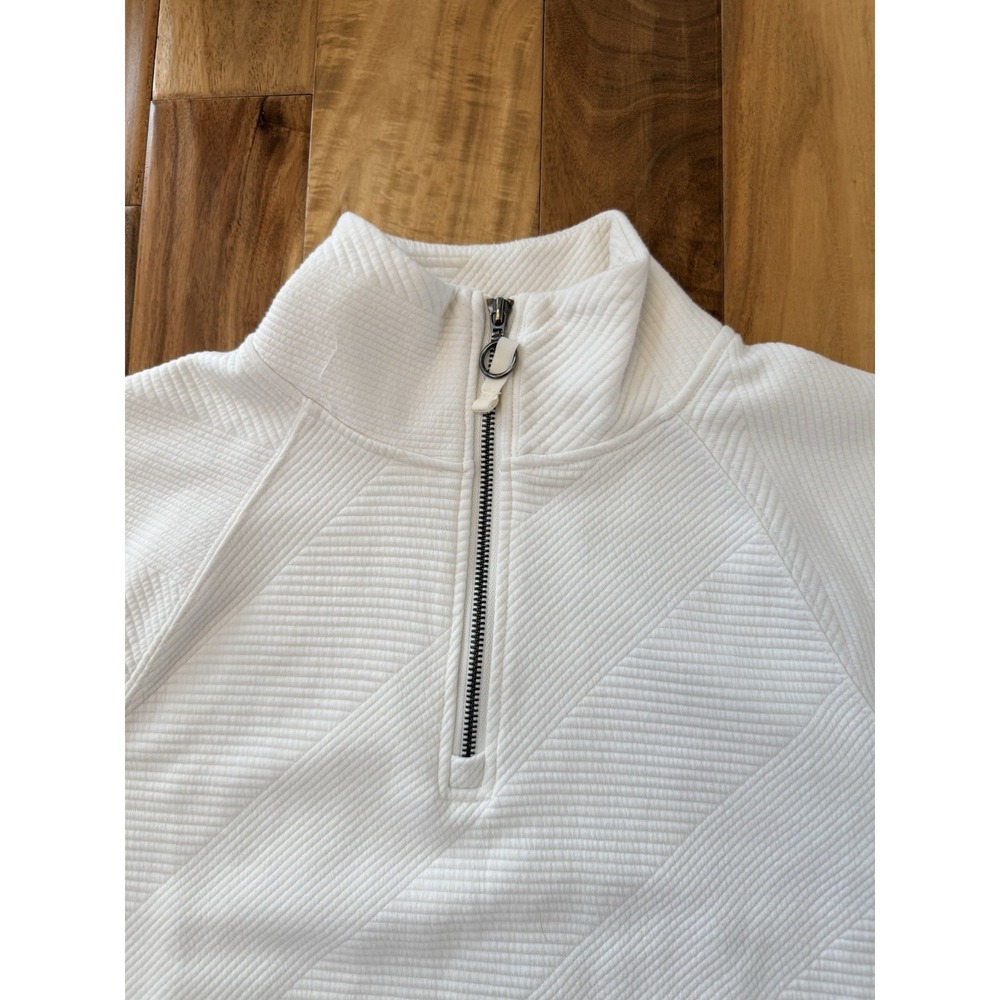 Balance Collection Quarter Zip Pullover Ivory Size Small - Picture 2 of 4
